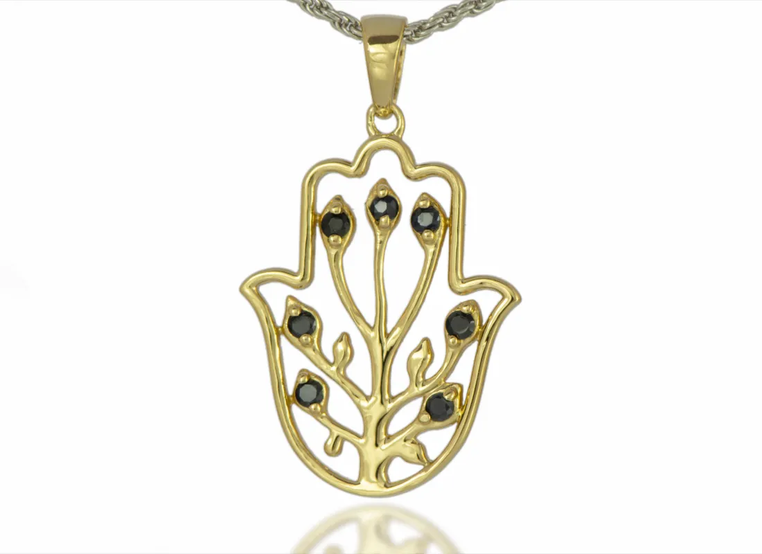 Ръката на Фатима с Черен Сапфир